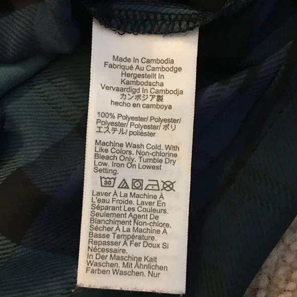 J.Crew Factory plaid button up bow blouse - Picture 4 of 6